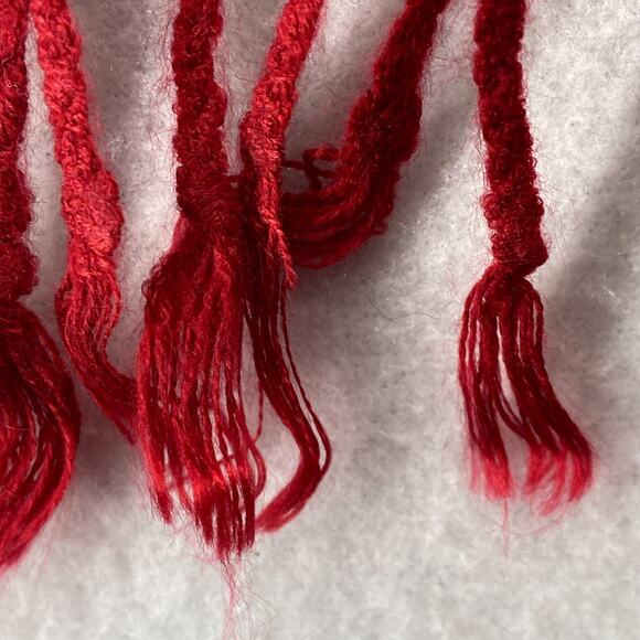 Scarf Womens Ombre Tie Dyed Striped Shawl Wrap Rectangle Fringed Red 28" x 68" - Picture 7 of 11